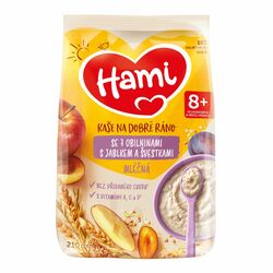 Hami Mliečná kaša so 7 obilninami s jablkom a slivkami 210g