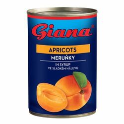 Kompót Marhule polené lúpané 425ml Giana