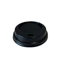 Viečko na papierový pohár čierne 80mm, 280ml 100ks