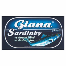 Sardinky vo vlastnej šťave 125g Giana