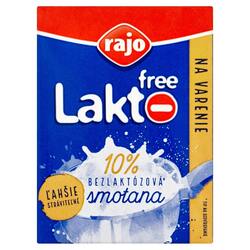 Smotana BEZLAKTÓZOVÁ na varenie 10% RAJO 200ml