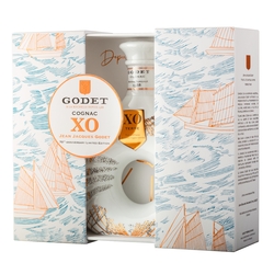 Godet X.O. Terre Ceramic Gift Box Cognac 40% 0,7l