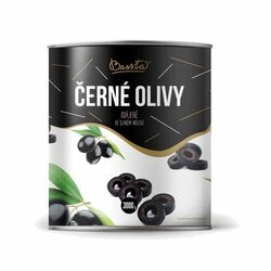 Olivy čierne krájané plech 3000g Bassta