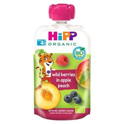HiPP BIO 100% ovocie Jablko-Broskyňa-Lesné ovocie 100g