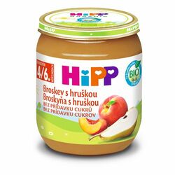 HiPP BIO Broskyňa s hruškou 125g