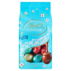 Lindt Lindor Eggs zmes čokolád s jemnou náplňou Blue 180g