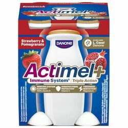 Jogurtový nápoj Actimel Jahoda-Granátové jablko 4x100g Danone